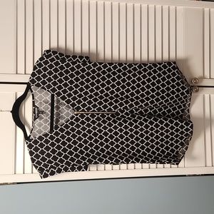 Express Rolled Sleeve Zipper Blouse